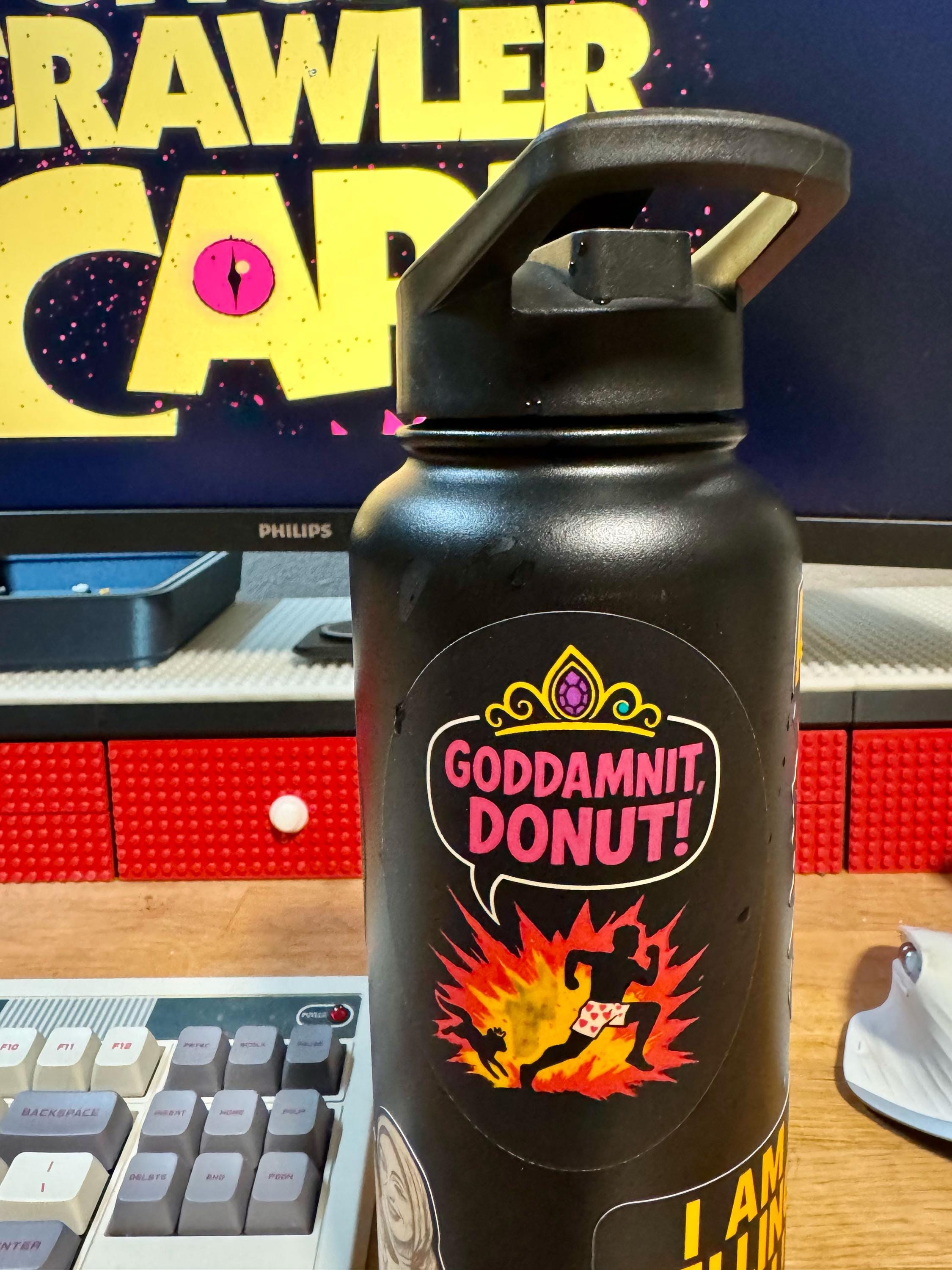 Goddamnit Donut Vinyl Sticker