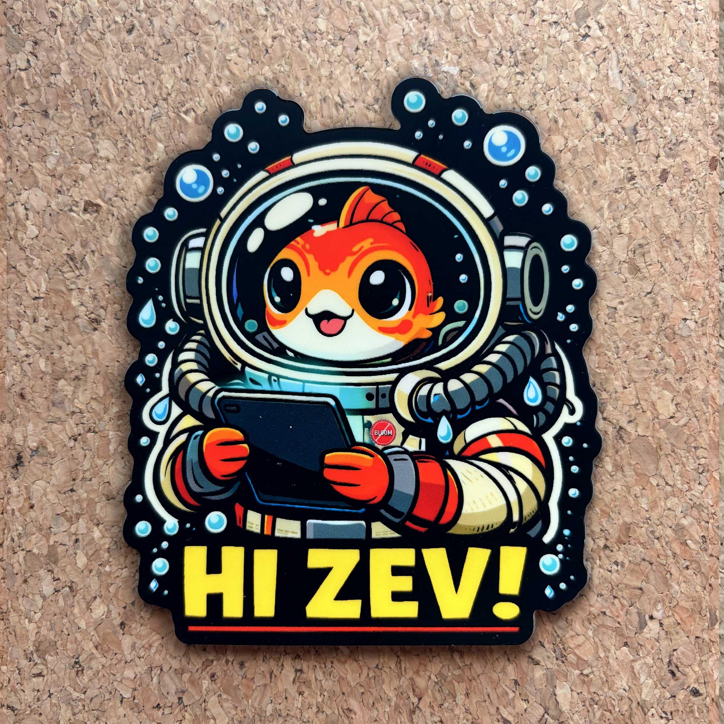 Hi Zev Vinyl Sticker – Queen Anne Chonk & Co