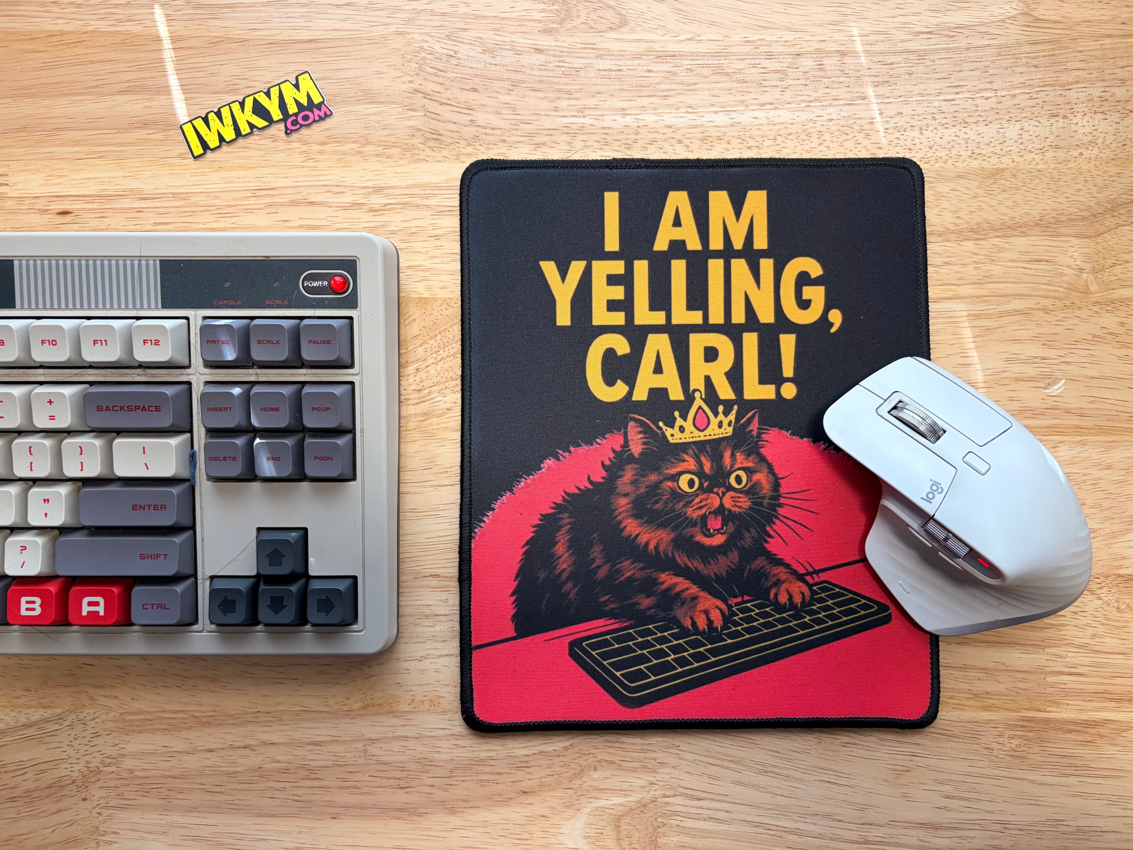Princess Donut "I Am Yelling, Carl" Mouse Pad - Dungeon Crawler Carl Fan Art
