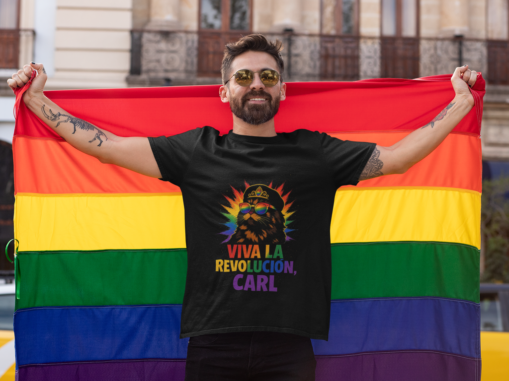 Viva La Revolución Carl T-Shirt | Pride Edition | Dungeon Crawler Carl Fan Art