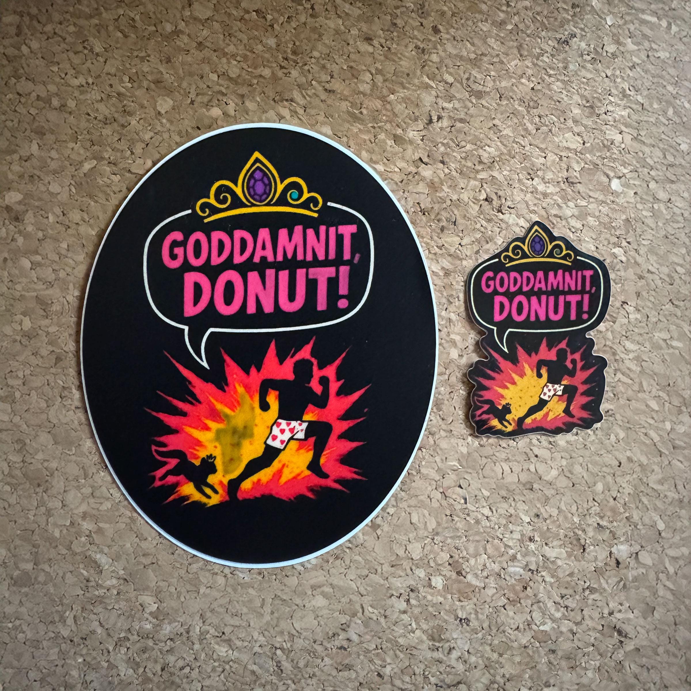 Goddamnit Donut Vinyl Sticker