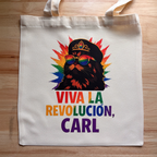 Viva La Revolución Carl Canvas Tote Bag | Pride Edition | Dungeon Crawler Carl Fan Art