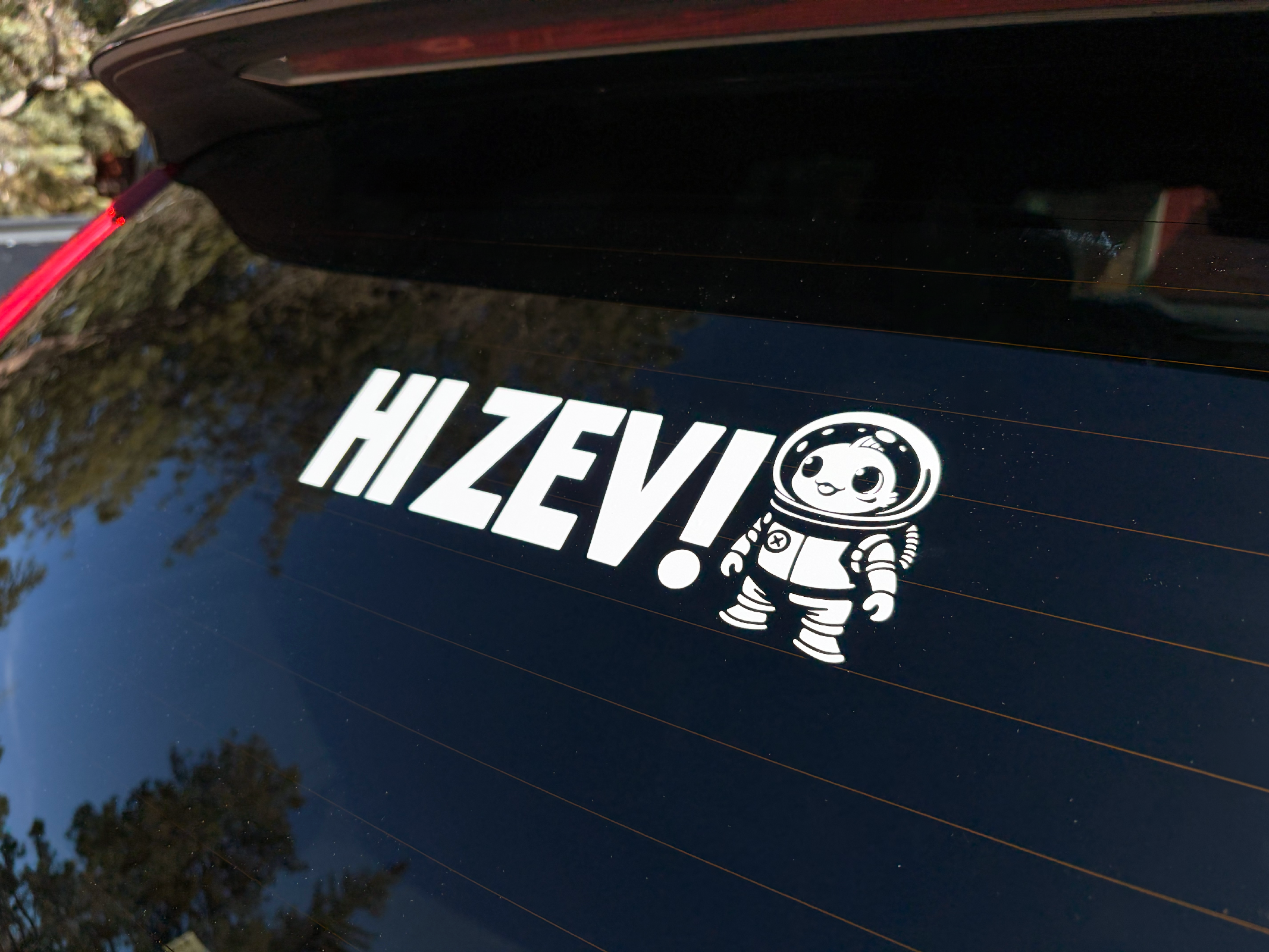Hi Zev Car Window Decal