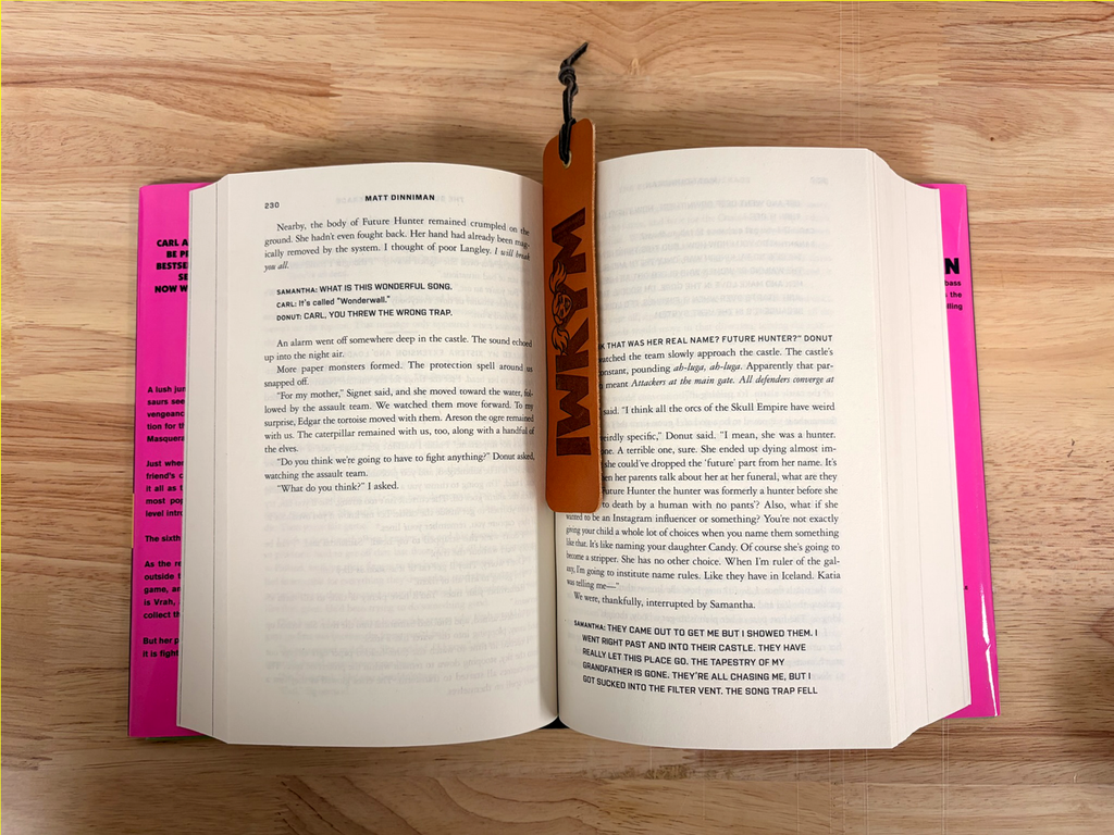 IWKYM Leather Bookmark | Samantha | Dungeon Crawler Carl Fan Art