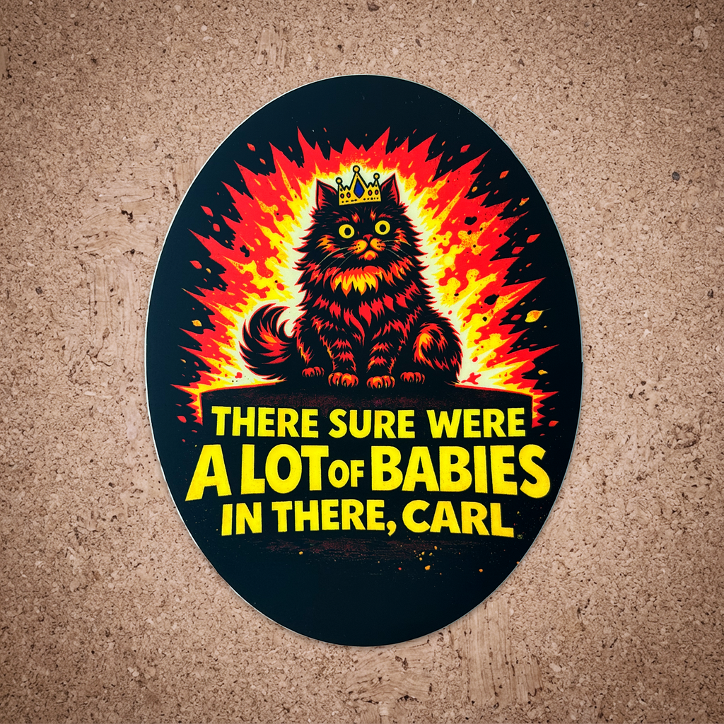 Princess Donut - 'A Lot Of Babies In There' Vinyl Sticker - Dungeon Crawler Carl Fan Art