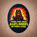 Princess Donut - 'A Lot Of Babies In There' Vinyl Sticker - Dungeon Crawler Carl Fan Art