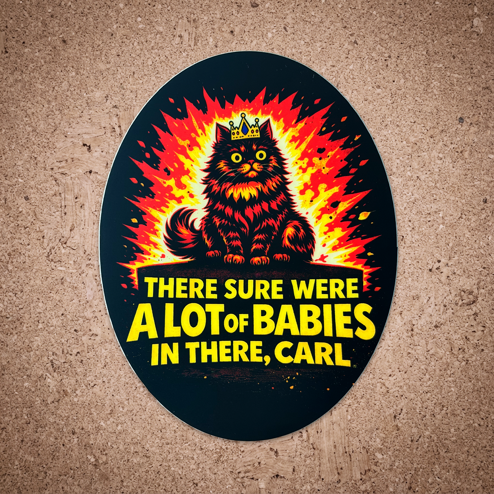 Princess Donut - 'A Lot Of Babies In There' Vinyl Sticker - Dungeon Crawler Carl Fan Art