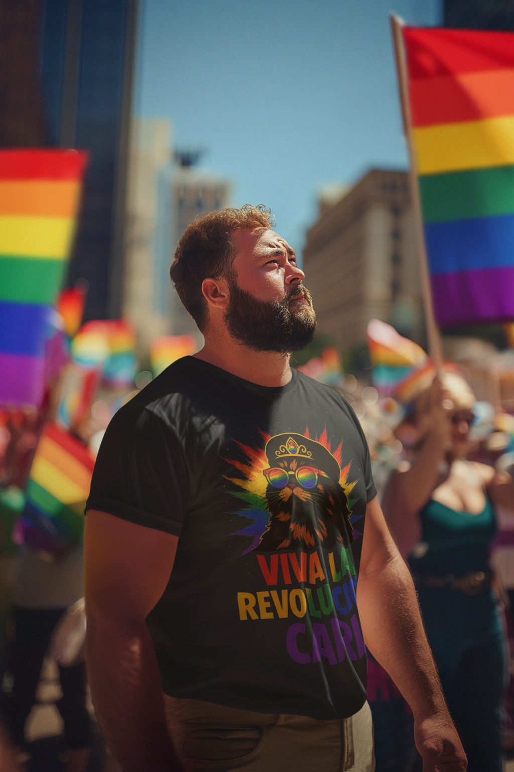 Viva La Revolución Carl T-Shirt | Pride Edition | Dungeon Crawler Carl Fan Art