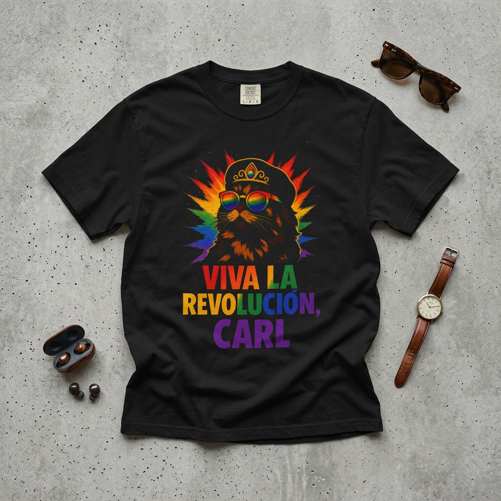 Viva La Revolución Carl T-Shirt | Pride Edition | Dungeon Crawler Carl Fan Art