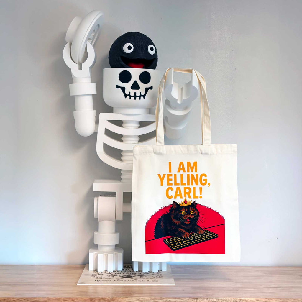I Am Yelling Carl Canvas Tote Bag